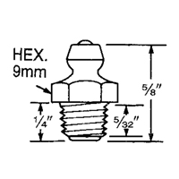 Raccord, Filetage de 8 mm EastCoast Offshore Supplies