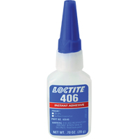 Adh&eacute;sif instantan&eacute; Prism 406, Transparent, Bouteille, 0,7 liq. oz. EastCoast Offshore Supplies