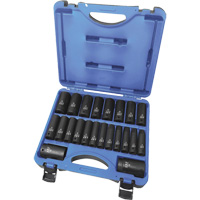 PSS2212DM 6-Point Metric Socket Set, 22 Pcs, Impact, 1/2" Drive Size, Deep EastCoast Offshore Supplies