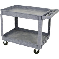 JPTC-3624 Chariot d'atelier robuste en polypropyl&egrave;ne, 2 niveaux, 46" la x 25-1/2" p x 33-1/4" h, 500 lb Cap EastCoast Offshore Supplies