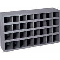 Steel Storage Bin Cabinet, 33-3/4" W x 12" D x 19-1/4" H, Grey EastCoast Offshore Supplies