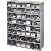 Steel Storage Bin Cabinet, 33-3/4" W x 12" D x 42" H, Grey EastCoast Offshore Supplies