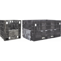 Conteneurs repliables en poly&eacute;thyl&egrave;ne, 30" lo x 32" la x 25" h, Noir EastCoast Offshore Supplies