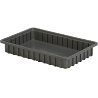 Divider Box&reg; Containers, Polyethylene, 16.5" W x 10.9" D x 2.5" H, Grey EastCoast Offshore Supplies