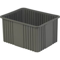 Contenant Divider Box, Poly&eacute;thyl&egrave;ne, 20,9" la x 15,9" p x 12" h, Gris EastCoast Offshore Supplies