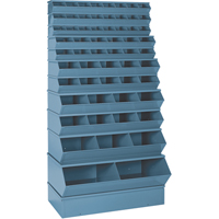 Bacs sectionnels superposables, Cap. 100 lb, 37" la x 8" p x 4-1/2" h, Bleu EastCoast Offshore Supplies