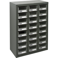 KPC-400 Parts Cabinet, Galvanized Steel, 24 Drawers, 17-3/10" x 8-7/10" x 25-3/5", Grey EastCoast Offshore Supplies