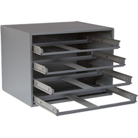 Compartment Box Cabinets, Steel, 4 Slots, 20" W x 15-3/4" D x 15" H, Grey EastCoast Offshore Supplies