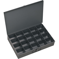 Compartment Scoop Boxes, Steel, 20 Slots, 18" W x 12" D x 3" H, Grey EastCoast Offshore Supplies