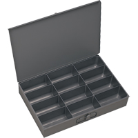 Compartment Scoop Boxes, Steel, 12 Slots, 13 3/8" W x 9-1/4" D x 2" H, Grey EastCoast Offshore Supplies