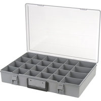 Boîte &agrave; compartiments, Plastique, 24 compartiments, 18-1/2" la x 13" p, 3" h, Gris EastCoast Offshore Supplies