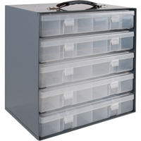 Compartment Box Cabinets, Steel, 5 Slots, 11-1/4" W x 6-3/4" D x 10-3/4" H, Grey EastCoast Offshore Supplies