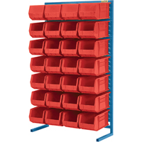Single-Sided Stationary Bin Rack, 36" W x 12" D x 61" H, 28 Bins EastCoast Offshore Supplies