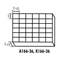 Boîte &agrave; compartiments K-Resin, Plastique, 36 compartiments, 6-9/16" la x 9-5/8" p, 1-1/2" h, Transparent EastCoast Offshore Supplies