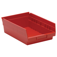 Bacs de rangement pour tablettes, 8-3/8" la x 4" H x 11-5/8" p, Rouge, Capacit&eacute; 30 lb EastCoast Offshore Supplies