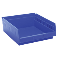 Shelf Bins, 11-1/8" W x 4" H x 11-5/8" D, Blue, 30 lbs. Capacity EastCoast Offshore Supplies