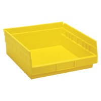 Shelf Bins, 11-1/8" W x 4" H x 11-5/8" D, Yellow, 30 lbs. Capacity EastCoast Offshore Supplies