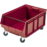 Mobile Giant Stacking Bin, 11-7/8" H x 18-3/8" W x 29" D, 150 lbs. Capacity, Red EastCoast Offshore Supplies