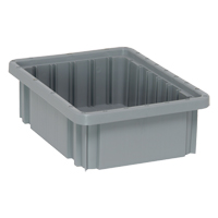 Divider Box&reg; Containers, Plastic, 10.9" W x 8.3" D x 3.5" H, Grey EastCoast Offshore Supplies