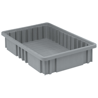 Divider Box&reg; Containers, Plastic, 16.5" W x 10.9" D x 3.5" H, Grey EastCoast Offshore Supplies
