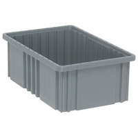 Divider Box&reg; Containers, Plastic, 16.5" W x 10.9" D x 6" H, Grey EastCoast Offshore Supplies