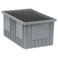 Divider Box&reg; Containers, Plastic, 16.5" W x 10.9" D x 8" H, Grey EastCoast Offshore Supplies