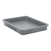 Divider Box&reg; Containers, Plastic, 22.5" W x 17.5" D x 3" H, Grey EastCoast Offshore Supplies