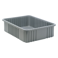 Divider Box&reg; Containers, Plastic, 22.5" W x 17.5" D x 6" H, Grey EastCoast Offshore Supplies