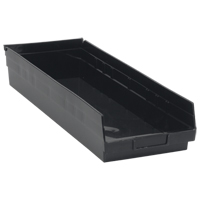 Economy Shelf Bin, 8-3/8" W x 4" H x 23-5/8" D, Black, 60 lbs. Capacity EastCoast Offshore Supplies
