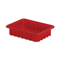 Divider Box&reg; Containers, Polyethylene, 10.8" W x 8.3" D x 2.5" H, Red EastCoast Offshore Supplies