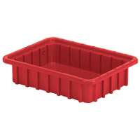 Divider Box&reg; Containers, Polyethylene, 22.4" W x 17.4" D x 5" H, Red EastCoast Offshore Supplies