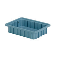 Divider Box&reg; Containers, Polyethylene, 10.8" W x 8.3" D x 2.5" H, Light Blue EastCoast Offshore Supplies