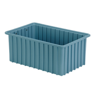 Divider Box&reg; Containers, Polyethylene, 16.5" W x 10.9" D x 7" H, Light Blue EastCoast Offshore Supplies