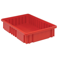 Divider Box&reg; Containers, Plastic, 16.5" W x 10.9" D x 3.5" H, Red EastCoast Offshore Supplies