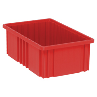 Divider Box&reg; Containers, Plastic, 16.5" W x 10.9" D x 6" H, Red EastCoast Offshore Supplies
