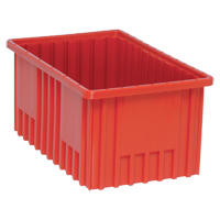 Contenants Divider Box, Plastique, 16,5" la x 10,9" p x 8" h, Rouge EastCoast Offshore Supplies