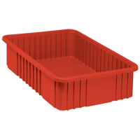 Divider Box&reg; Containers, Plastic, 22.5" W x 17.5" D x 6" H, Red EastCoast Offshore Supplies