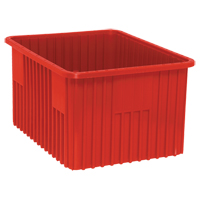 Divider Box&reg; Containers, Plastic, 22.5" W x 17.5" D x 12" H, Red EastCoast Offshore Supplies