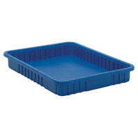 Divider Box&reg; Containers, Plastic, 22.5" W x 17.5" D x 3" H, Blue EastCoast Offshore Supplies