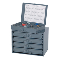 Sliding Cabinets, Steel, 4 Slots, 20" W x 15-3/4" D x 15" H, Grey EastCoast Offshore Supplies
