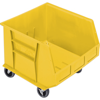 Mobile Bin, 14" H x 16-1/2" W x 18" D, 75 lbs. Capacity, Yellow EastCoast Offshore Supplies