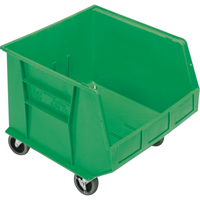 Mobile Bin, 14" H x 16-1/2" W x 18" D, 75 lbs. Capacity, Green EastCoast Offshore Supplies