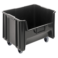 Mobile Giant Stack Container, 12-7/16" H x 19-7/8" W x 15-1/4" D, 250 lbs. Capacity, Black EastCoast Offshore Supplies