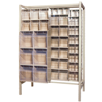 Syst&egrave;me de stockage &agrave; glissi&egrave;re &agrave; bacs basculants autonome, 51-1/4" la x 26" p x 77" h, 101 tiroirs EastCoast Offshore Supplies