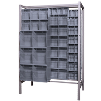 Syst&egrave;me de stockage &agrave; glissi&egrave;re &agrave; bacs basculants autonome, 51-1/4" la x 26" p x 77" h, 101 tiroirs EastCoast Offshore Supplies