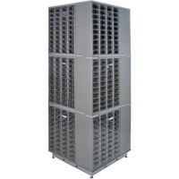 Heavy-Duty Industrial Carousel Drawer Cabinet, Steel, 480 Drawers, 27" W x 27" D x 80" H, Grey EastCoast Offshore Supplies