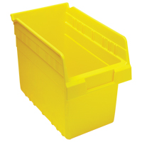 Store-Max Shelf Bins, 6-5/8" W x 8" H x 11-5/8" D, Yellow, 44 lbs. Capacity EastCoast Offshore Supplies