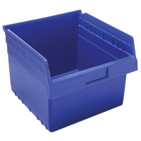 Store-Max Shelf Bins, 11-1/8" W x 8" H x 11-5/8" D, Blue, 44 lbs. Capacity EastCoast Offshore Supplies