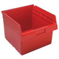 Store-Max Shelf Bins, 11-1/8" W x 8" H x 11-5/8" D, Red, 44 lbs. Capacity EastCoast Offshore Supplies