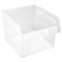 Store-Max Shelf Bins, 11-1/8" W x 8" H x 11-5/8" D, Clear, 44 lbs. Capacity EastCoast Offshore Supplies
